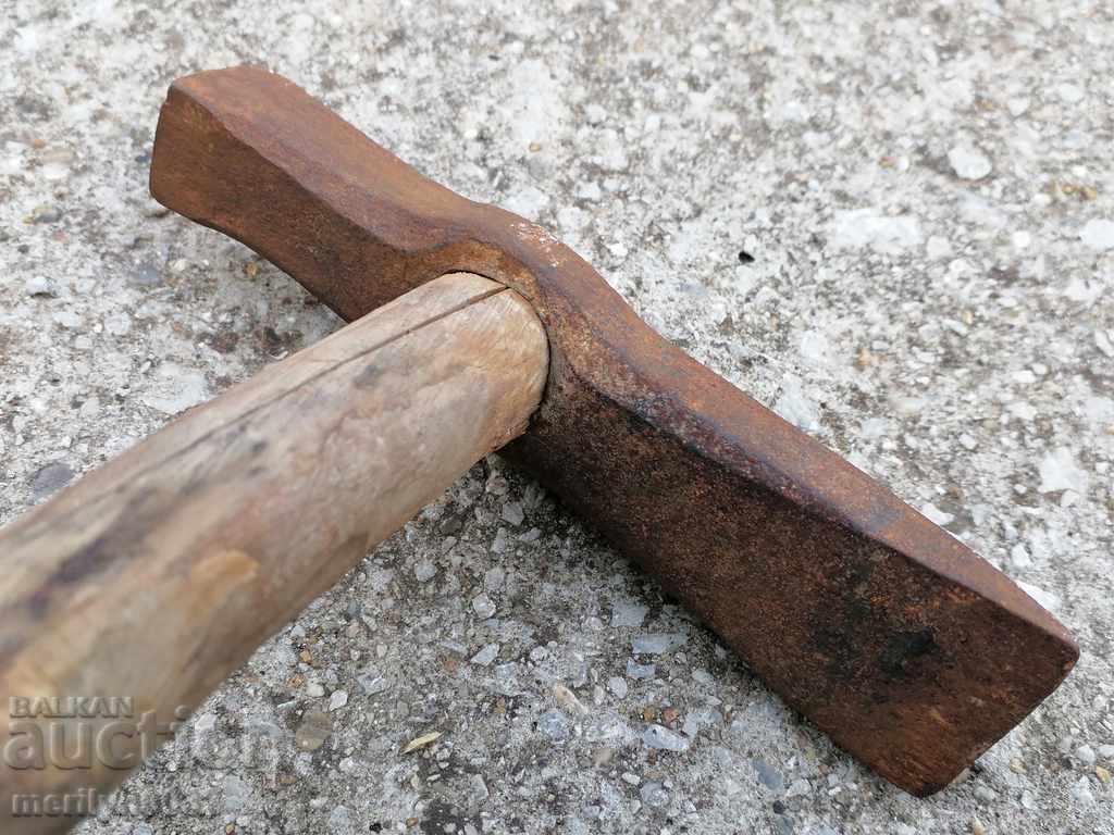 Βουλγαρική παλιό εργαλείο εργαλείο σφυρί κτίστη σφυρήλατο σίδερο - 5 Βουλγαρική παλιό εργαλείο εργαλείο σφυρί κτίστη σφυρήλατο σίδερο - 5