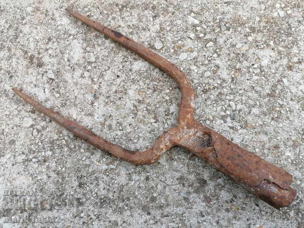 Old Wrought Two Prong, Pitchfork, Wrought Iron with price 42.00 BGN | € 21.47