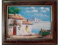 Small oil painting, seascape