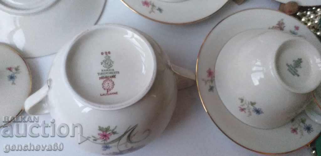 Beautiful teacups and sugar bowl BAVARIA/marked - 7 Beautiful teacups and sugar bowl BAVARIA/marked - 7
