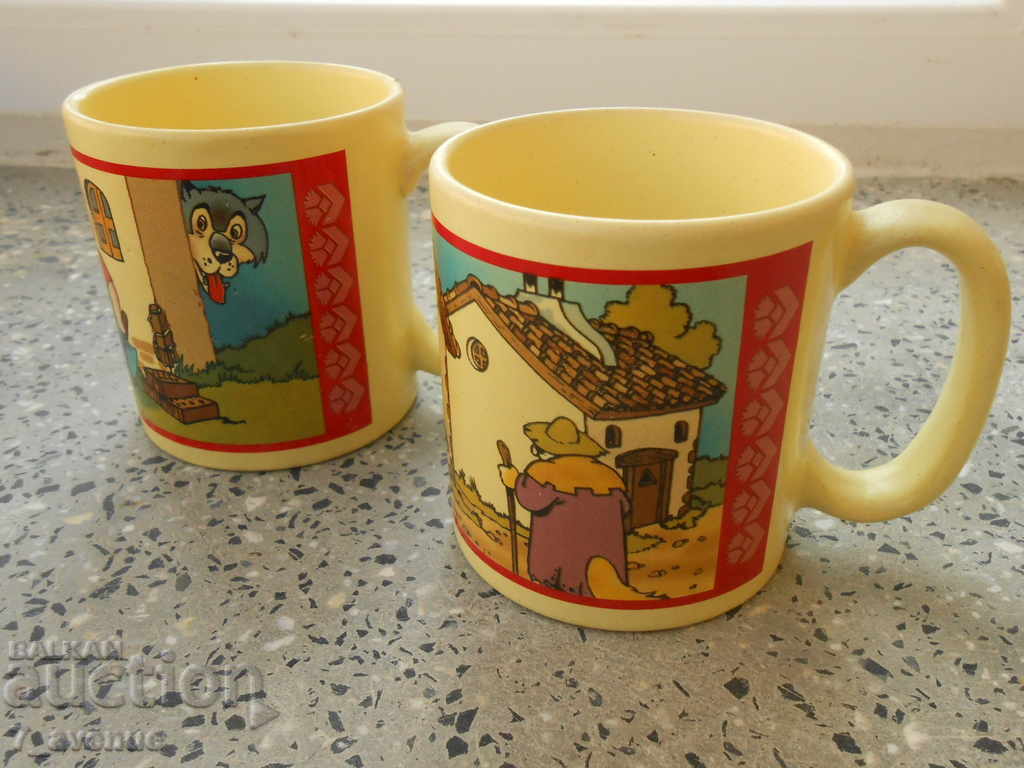 Advertising cups with motifs, 2 pieces 19.09.2021 - 6