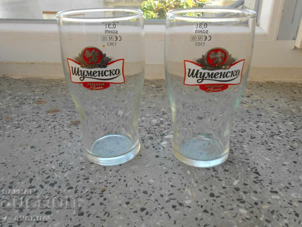 Advertising glasses, Shumen beer, 2 pieces 19.09.2021