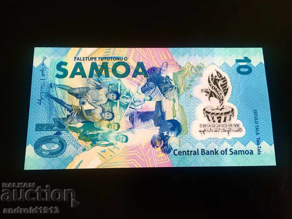 Доставка на САМОА - 10 Tала 2019, Р-NEW, UNC, ЮБИЛЕЙНА Доставка на САМОА - 10 Tала 2019, Р-NEW, UNC, ЮБИЛЕЙНА