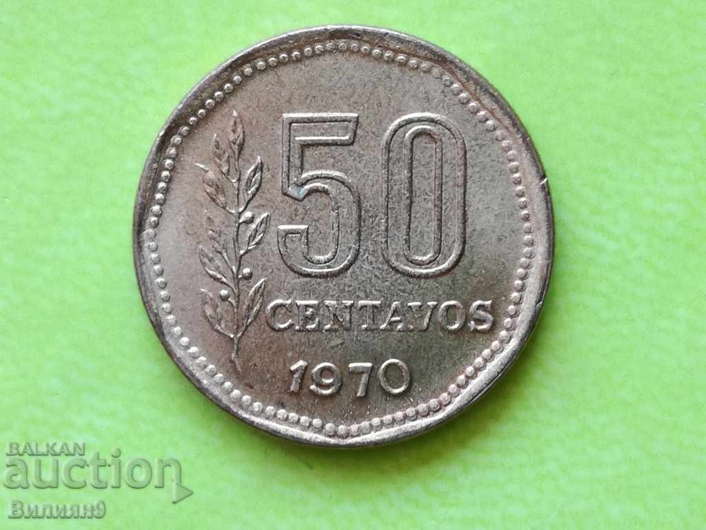 50 сентавос 1970 Аржентина