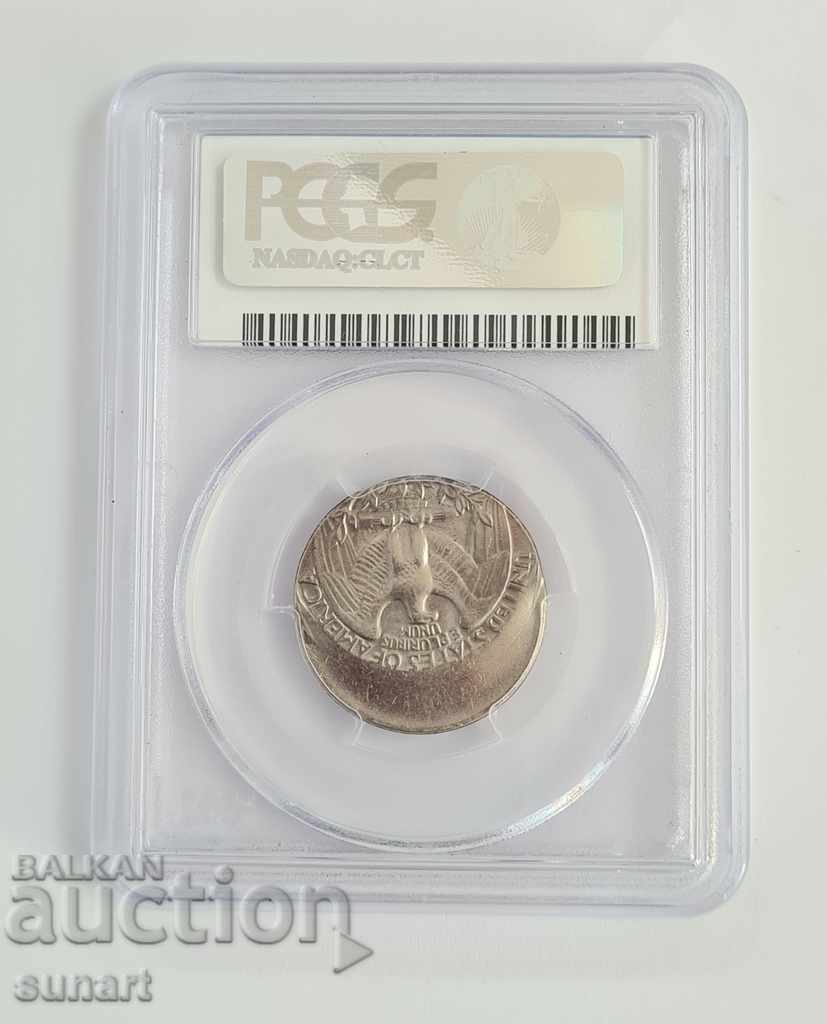 RARE CURIOSIS PCGS AU58 25 CENTER WITH DISPLACED CENTER 15% AMERICA with price 2300.00 BGN | € 1175.97 RARE CURIOSIS PCGS AU58 25 CENTER WITH DISPLACED CENTER 15% AMERICA with price 2300.00 BGN | € 1175.97