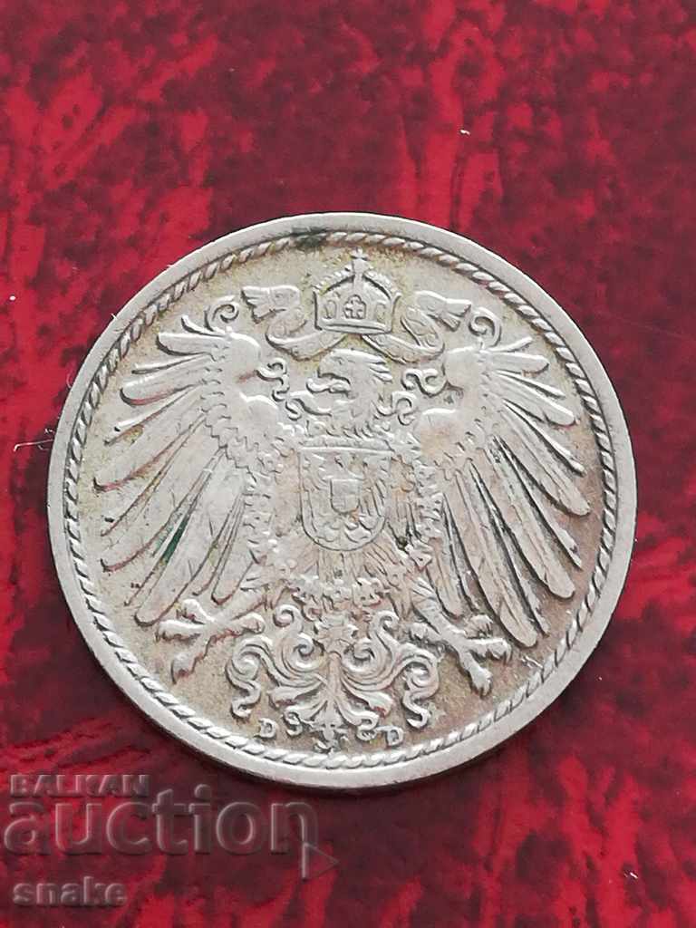 Germany 5 pfennig 1908 D-Munich with price 3.40 BGN | € 1.74 Germany 5 pfennig 1908 D-Munich with price 3.40 BGN | € 1.74