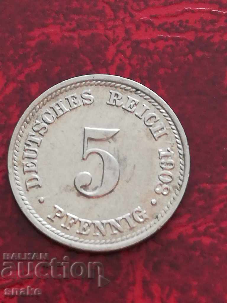 Germany 5 pfennig 1908 D-Munich
