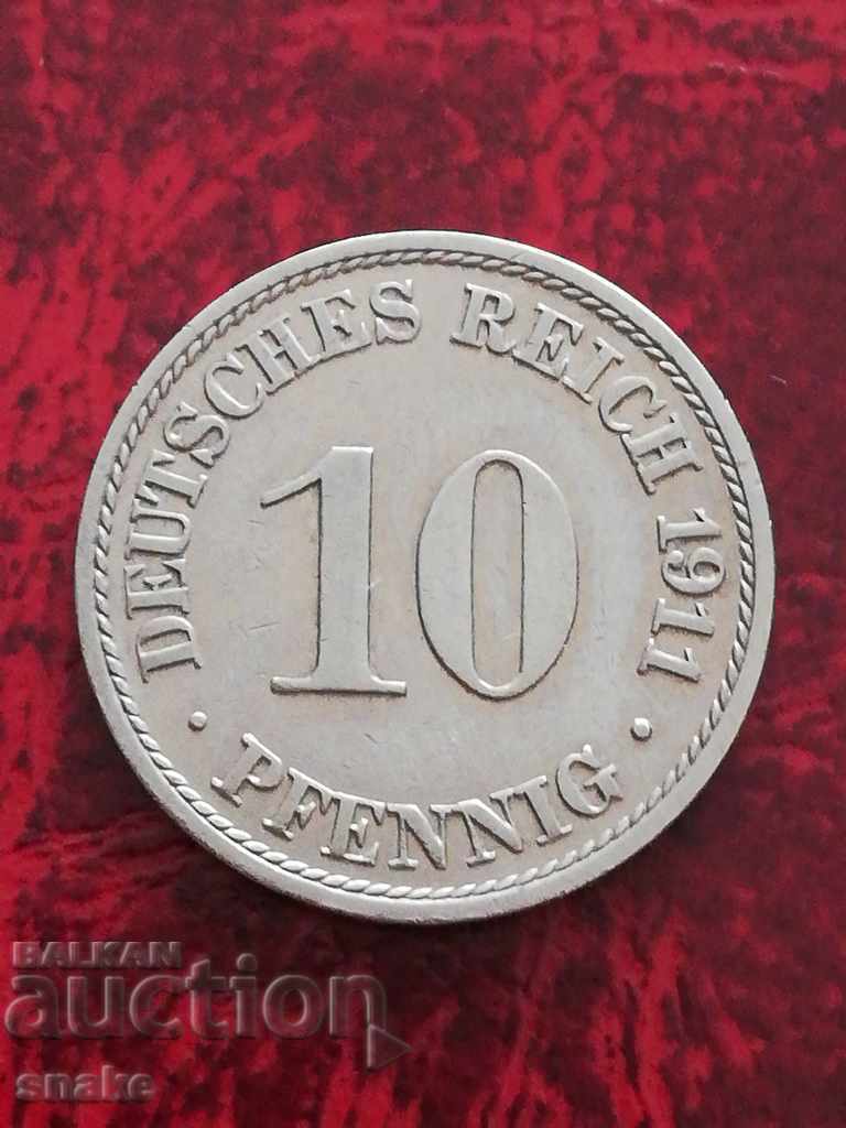 Γερμανία 10 pfennig 1911 Α-Βερολίνο