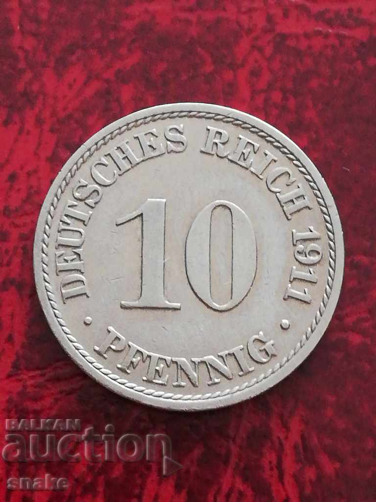 Germany 10 Pfennig 1911 A-Berlin Germany 10 Pfennig 1911 A-Berlin