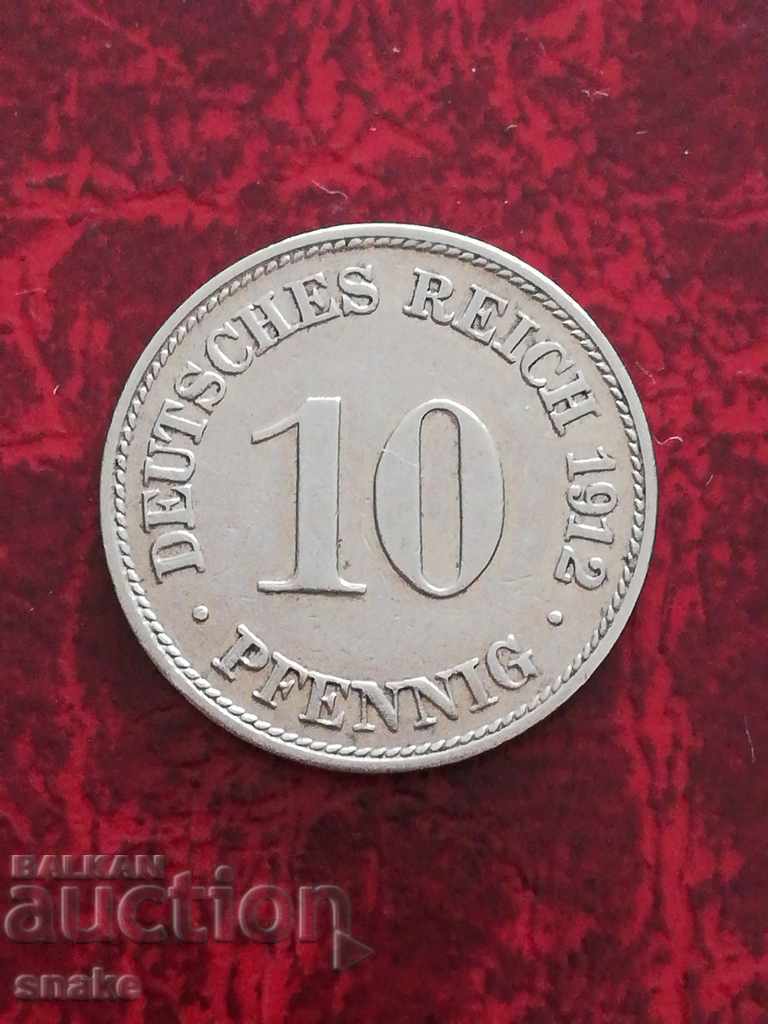 Γερμανία 10 pfennigs 1912 A-Mülchen