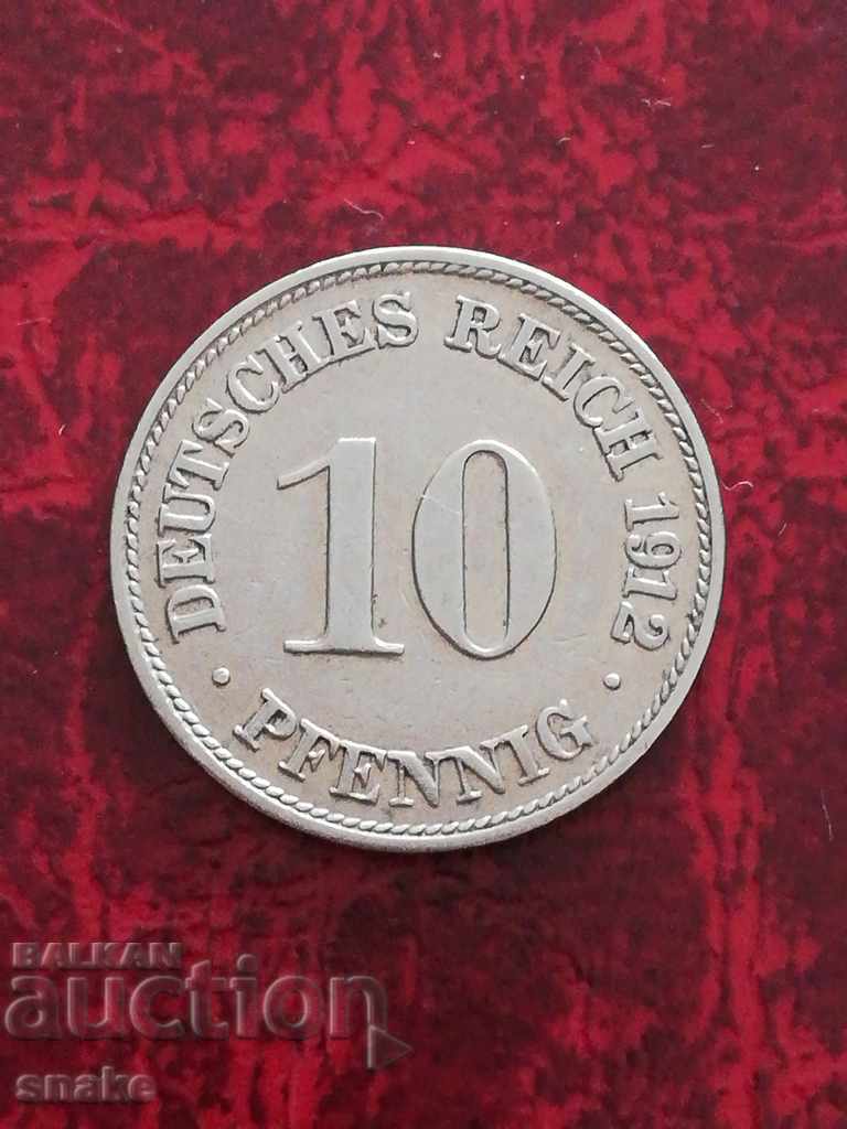Germany 10 Pfennig 1912 A-Munich