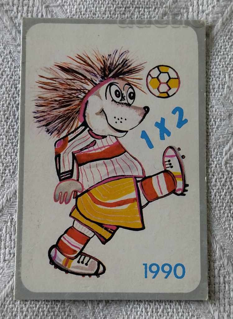 EZHKO FOOTBALL SPORT-TOTO CALENDAR 1990