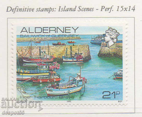 1991. Alderney. Portul Bry.