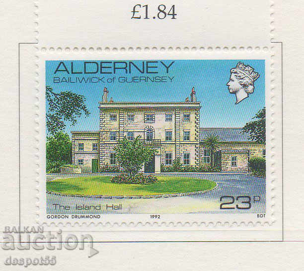 1992. Alderney. Η αίθουσα του νησιού.