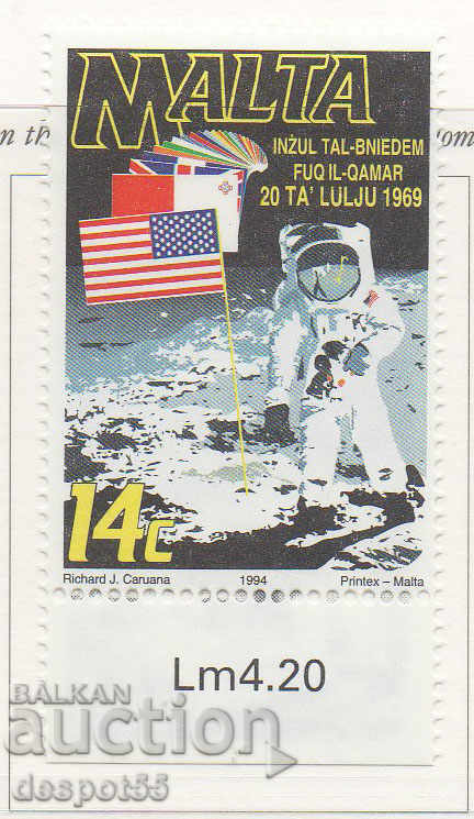 1994. Μάλτα. 25η επέτειος του πρώτου ανθρώπου στο φεγγάρι.