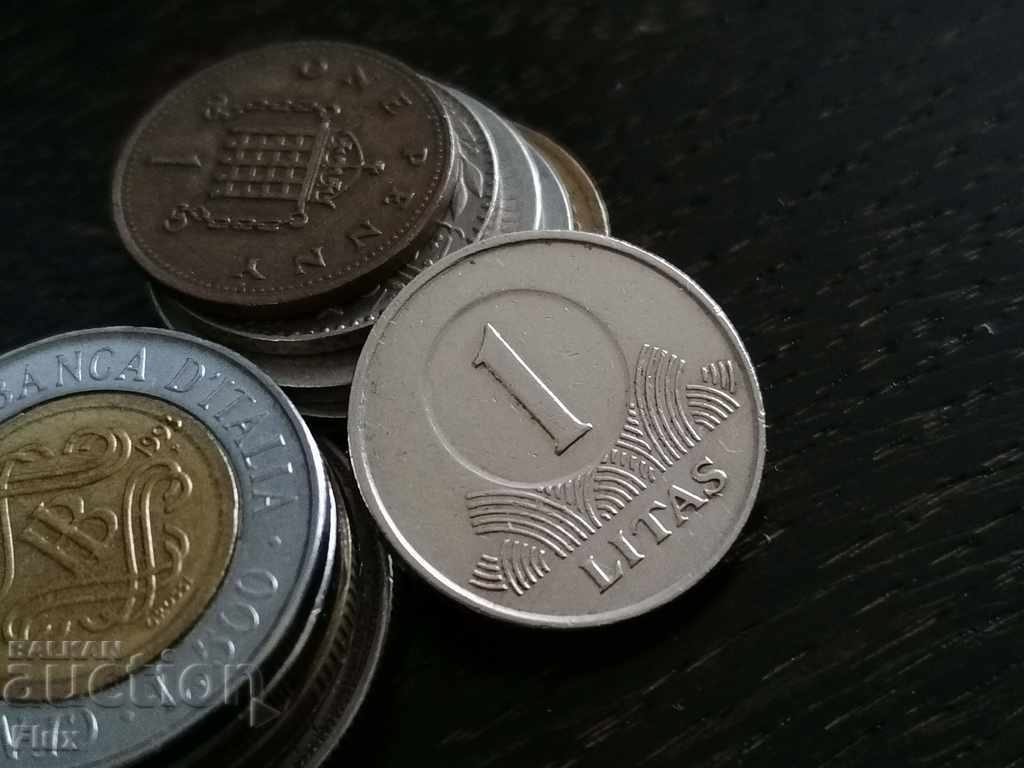 Монета - Литва - 1 лит | 2002г.