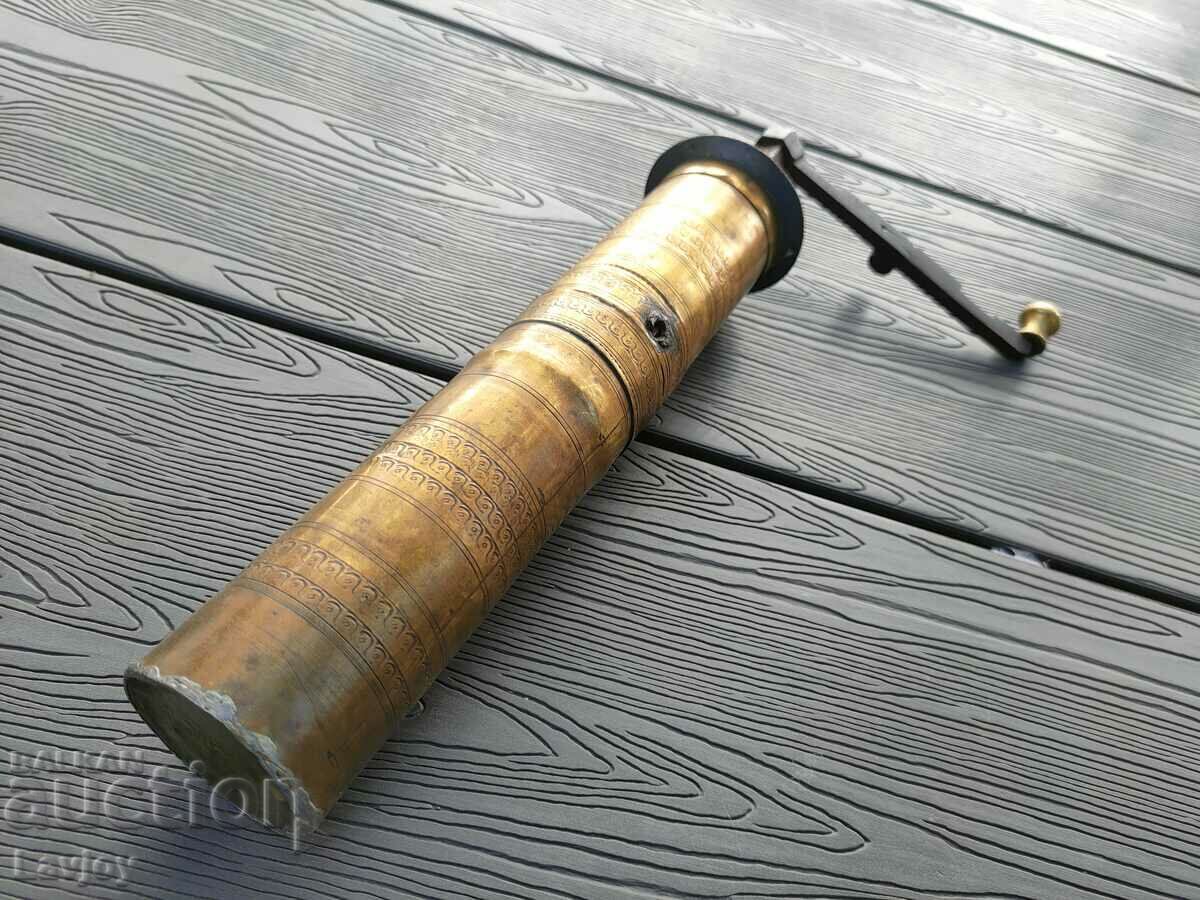 Old Ottoman bronze millstone with markings - 6