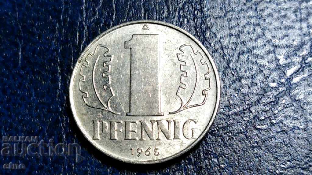 Auction Germany, GDR 1 PFENNIG 1965 A, pfennig Auction Germany, GDR 1 PFENNIG 1965 A, pfennig