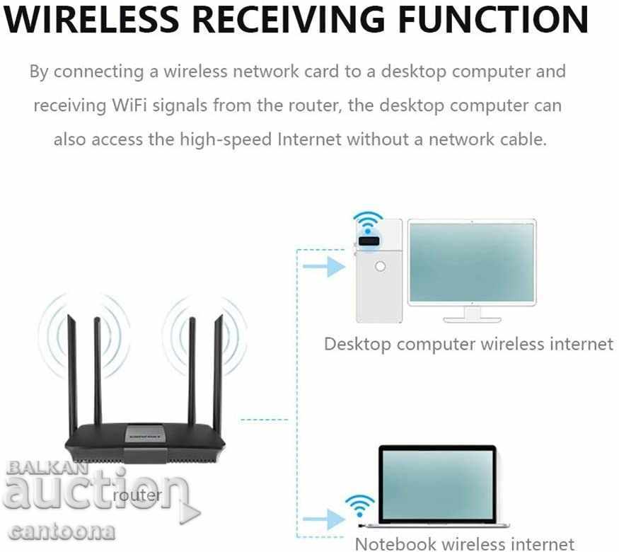 WiFi 1200Mbps, 802.11 AC Wireless Network Adapter Dual Band with price 22.98 BGN | € 11.75 WiFi 1200Mbps, 802.11 AC Wireless Network Adapter Dual Band with price 22.98 BGN | € 11.75