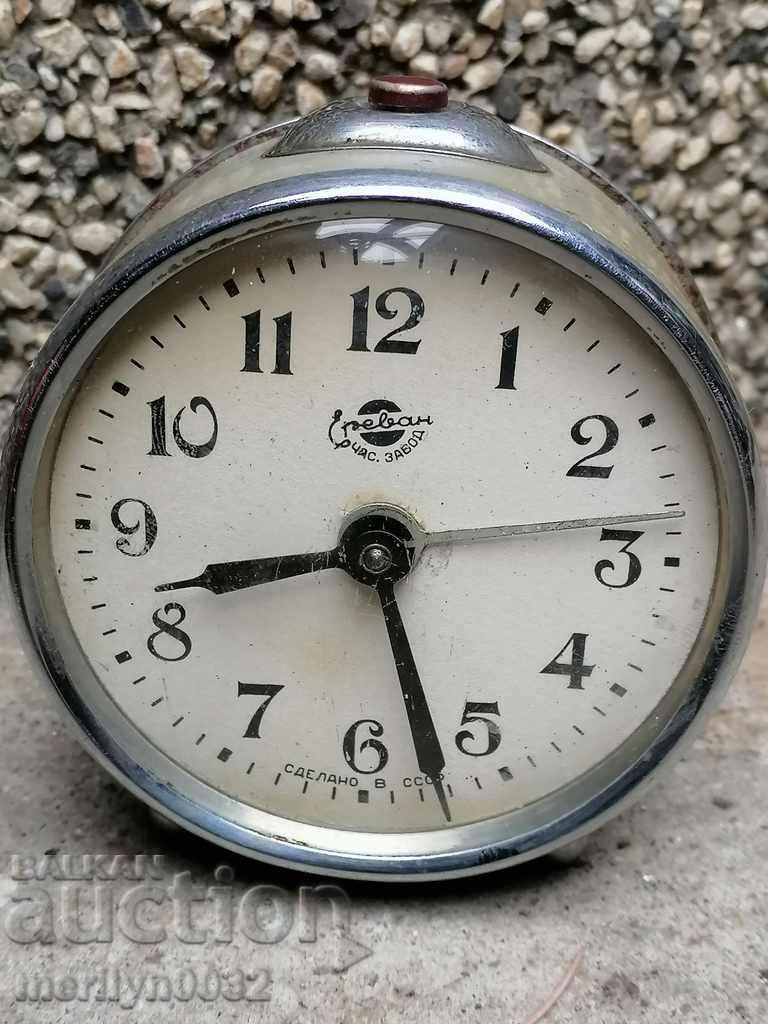 Old Armenian table clock, USSR alarm clock