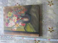 Old oil painting on canvas