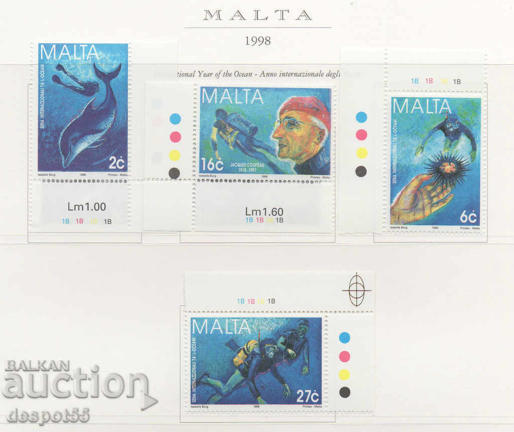1998. Μάλτα. Διεθνές Έτος του Ωκεανού.