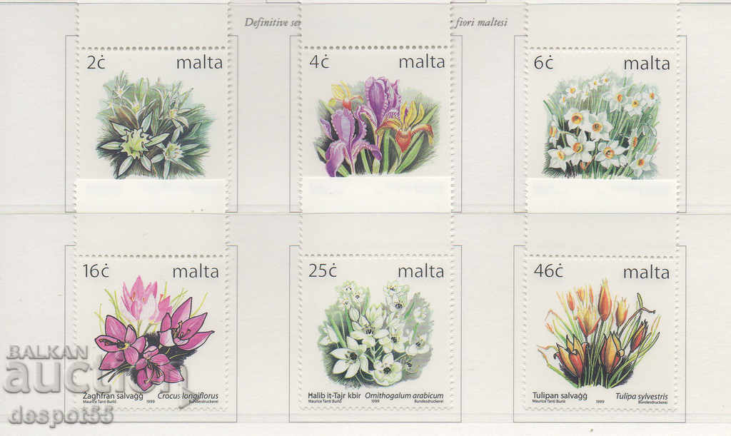 1999. Μάλτα. Λουλούδια.