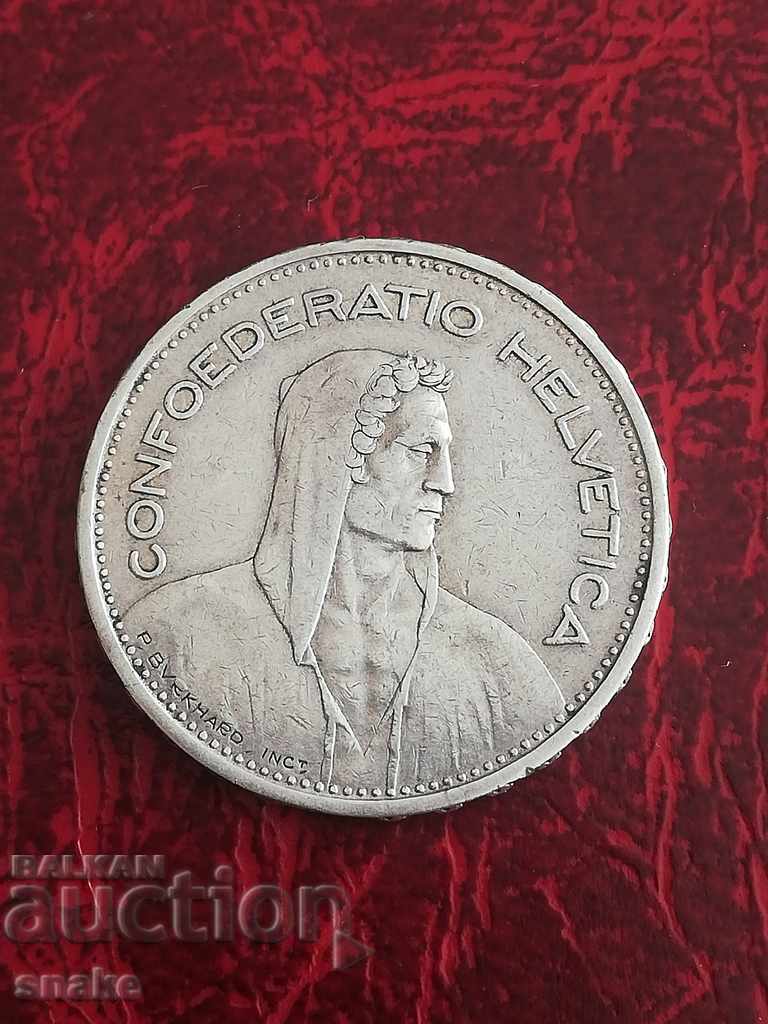Switzerland 5 francs 1932 Silver with price 34.99 BGN | € 17.89