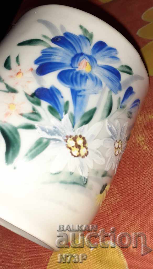 OLD PORCELAIN GLASS. HAND-PAINTED. - 7 OLD PORCELAIN GLASS. HAND-PAINTED. - 7