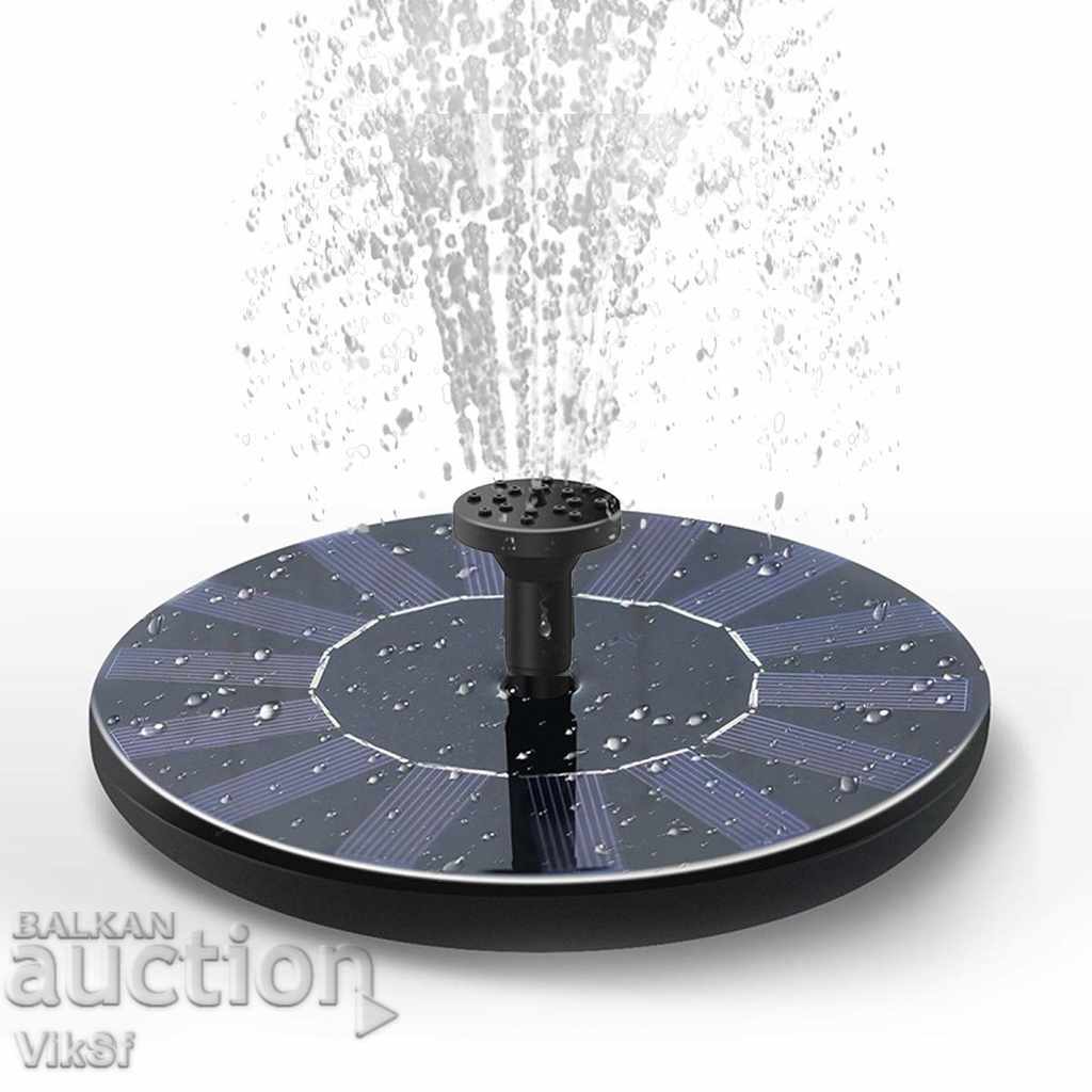Solar floating fountain - works in the sun