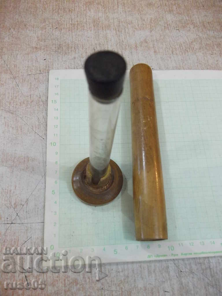 Мензура стара германска с дървени стойка и предпазен капак - 7 Мензура стара германска с дървени стойка и предпазен капак - 7