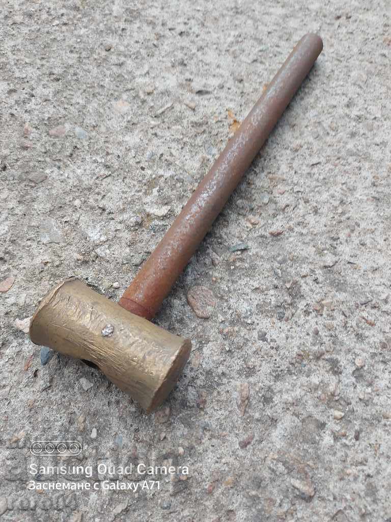 HAMMER - BRONZE HEAD - METAL HANDLE