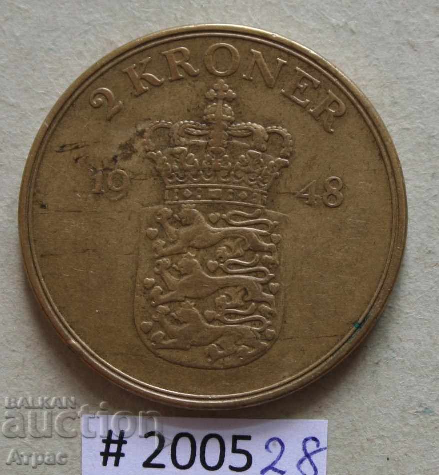 2 kroner 1948 Denmark