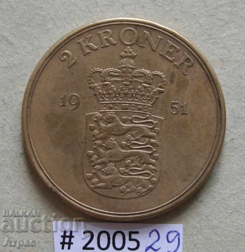 2 kroner 1951 Denmark