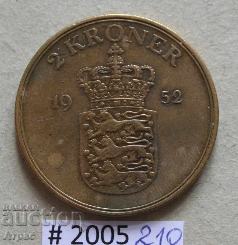 2 coroane 1952 Danemarca