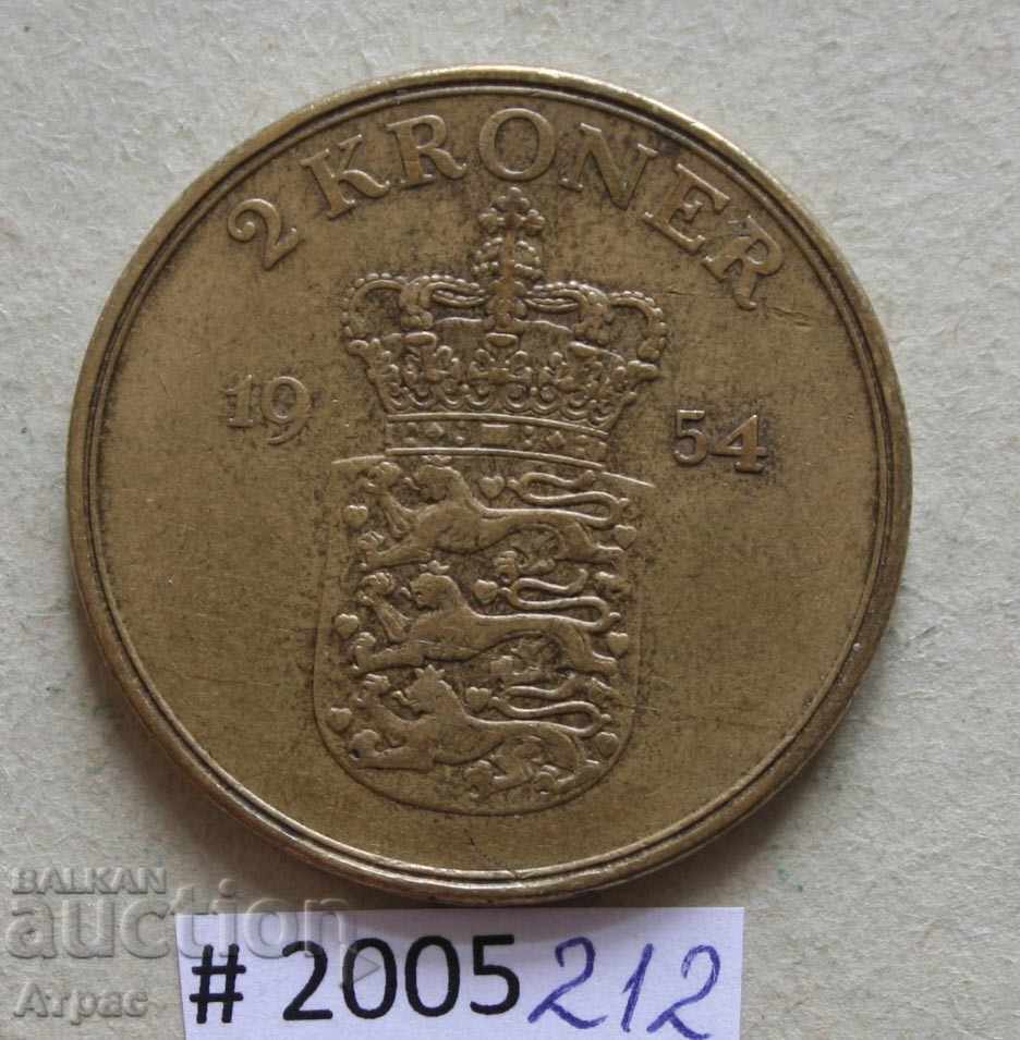 2 coroane 1954 Danemarca