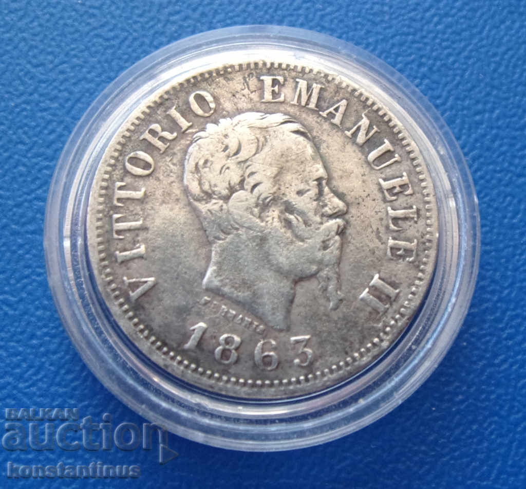 Italia 50 Centesimi 1863 Milano Rare cu preț € 8.69 | 17.00 BGN