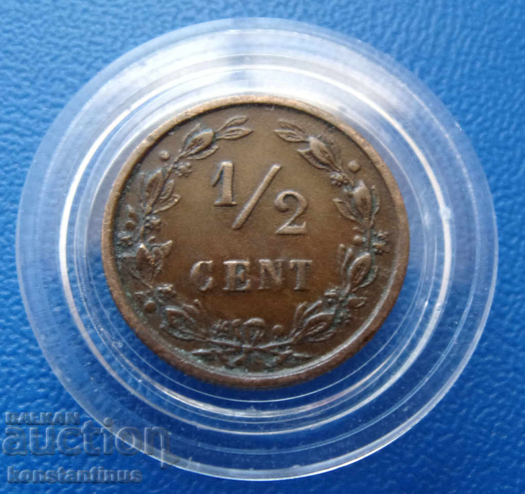 Netherlands ½ Cent 1878 Rare