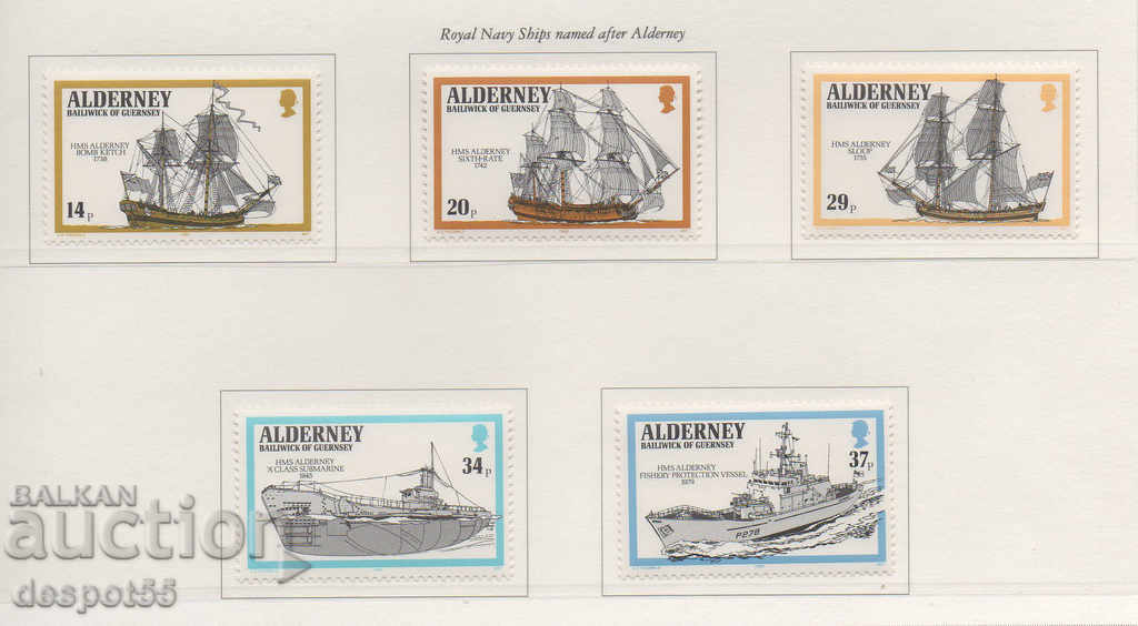 1990. Alderney. Warships.