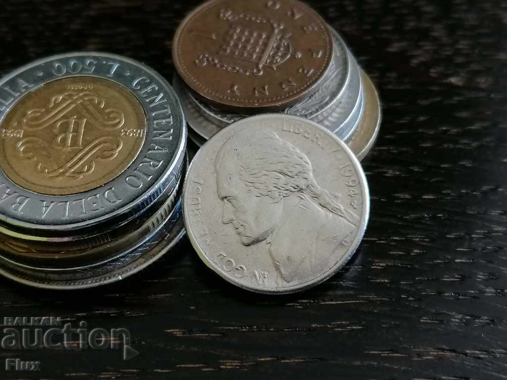 Coin - US - 5 cents 1994 with price 1.40 BGN | € 0.72 Coin - US - 5 cents 1994 with price 1.40 BGN | € 0.72