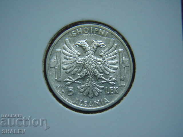5 Lek 1939 Albania (2) /Albania/ - AU cu preț € 36.89 | 72.15 BGN