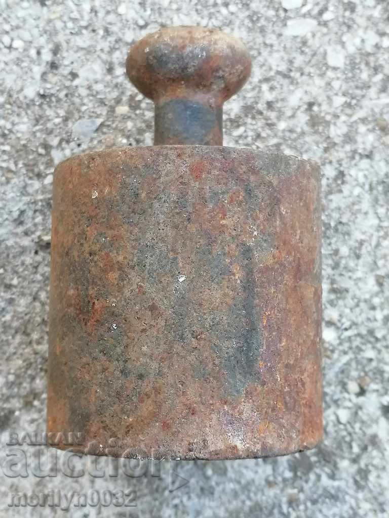 Auction Old weighing scale, exaggeration, kilogram control weight Auction Old weighing scale, exaggeration, kilogram control weight