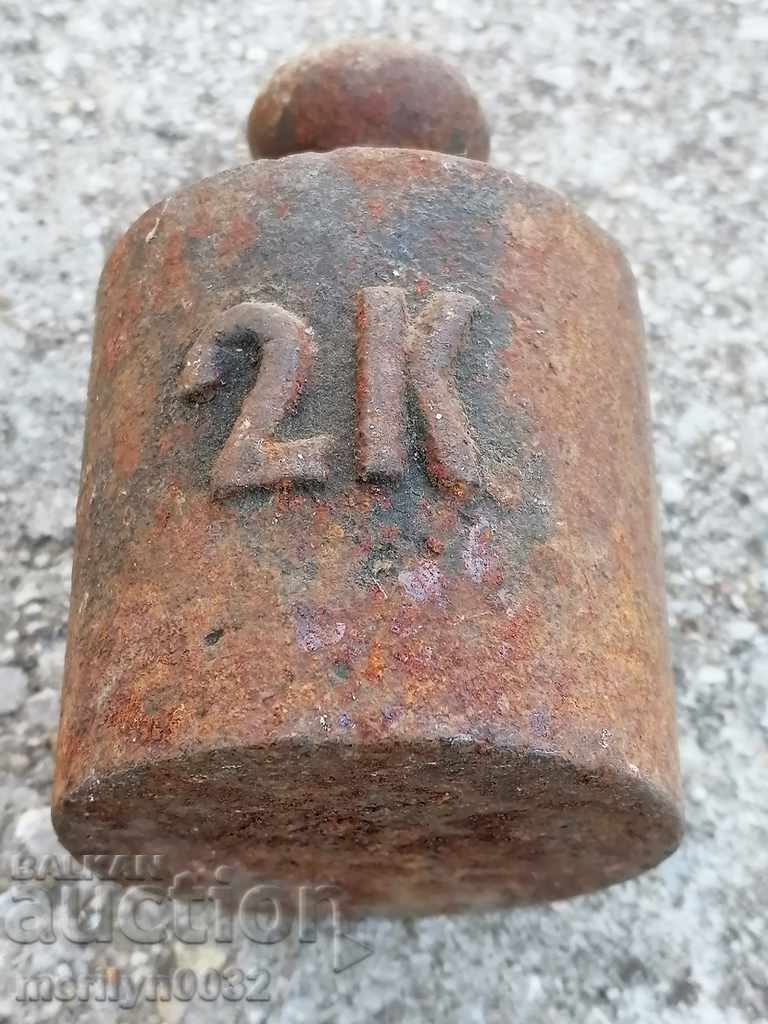 Old weighing scale, exaggeration, kilogram control weight - 7 Old weighing scale, exaggeration, kilogram control weight - 7