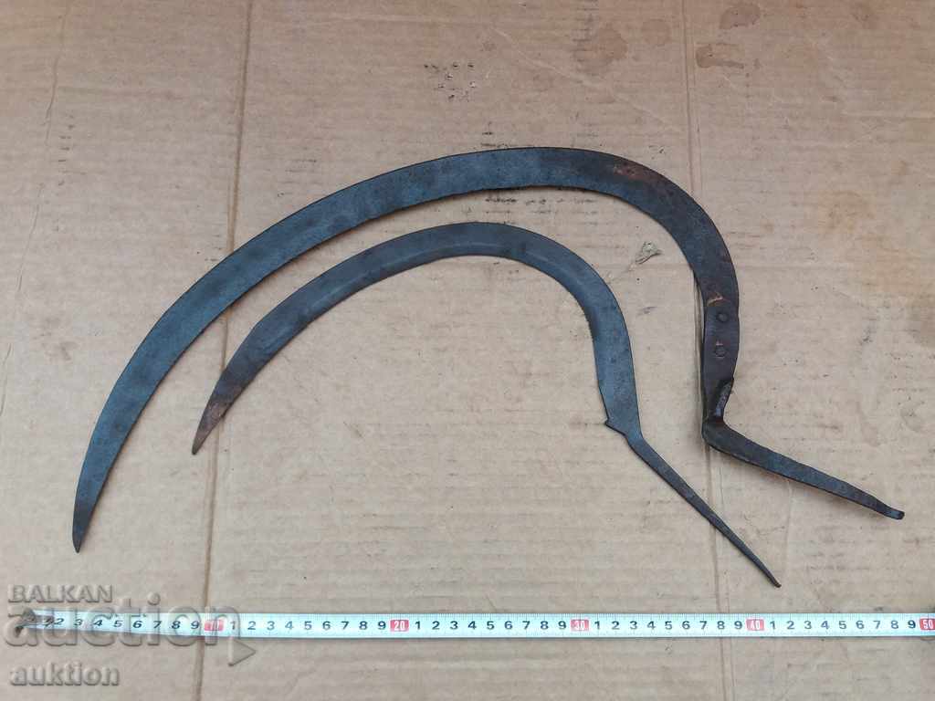SET OF TWO REVIVAL FORGED SICKLES - DIFFERENT SIZES with price 3.99 BGN | € 2.04