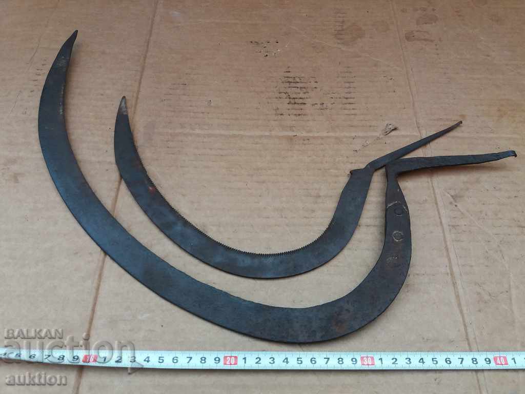 SET OF TWO REVIVAL FORGED SICKLES - DIFFERENT SIZES - 7