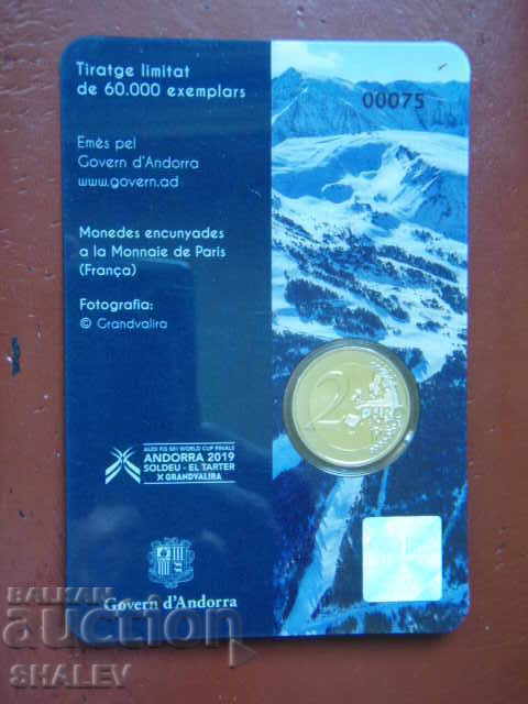 Livrarea 2 Euro 2019 Andorra "Alpin sky" (1) - Unc (2 euro)
