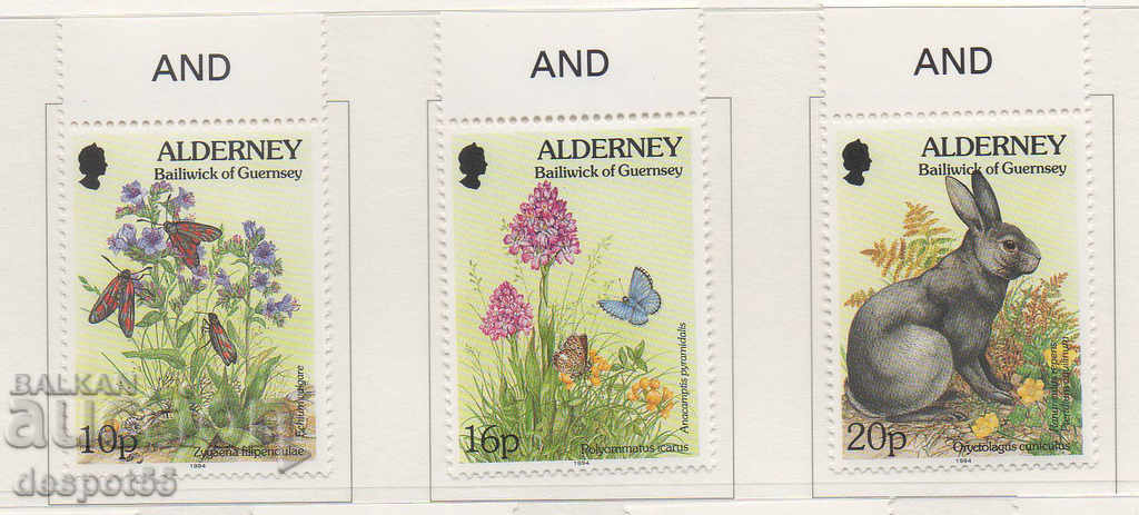 Auction  1994-95. Alderney. Flora and fauna.