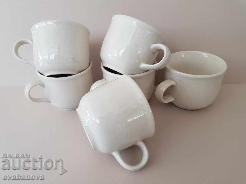 6 Stylish elegant porcelain cups for coffee service - 6 6 Stylish elegant porcelain cups for coffee service - 6