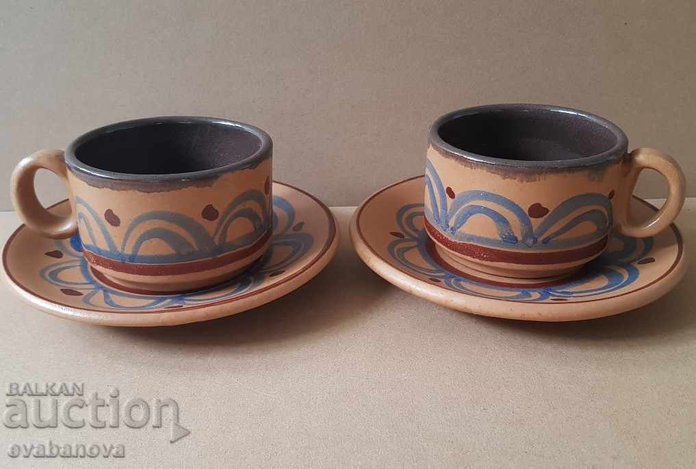 BEAUTIFUL AUTHORIZED HAND PAINTED CERAMIC GLASSES