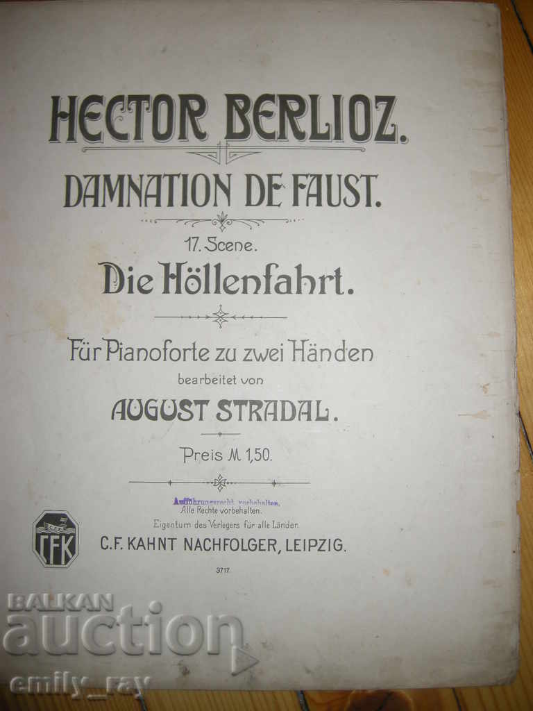 Sheet music - Hector Berlioz - Damnation de Faust